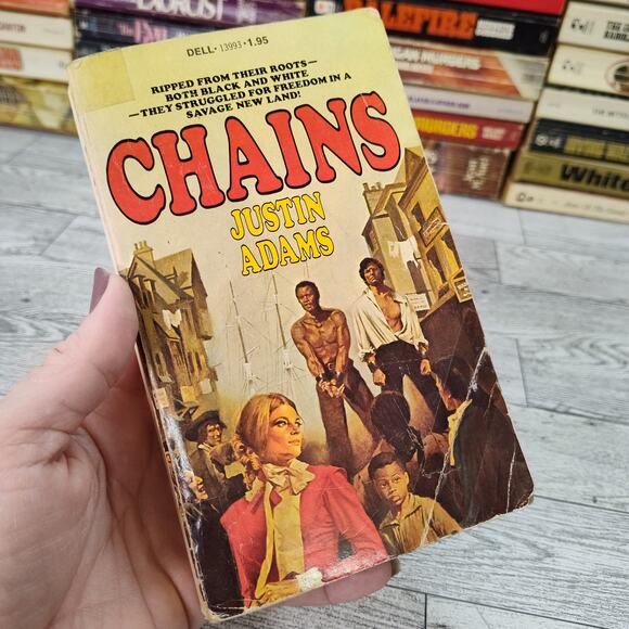 CHAINS‎ Justin Adams 1977 First Printing Dell Paperback Historical Fiction - Picture 1 of 12